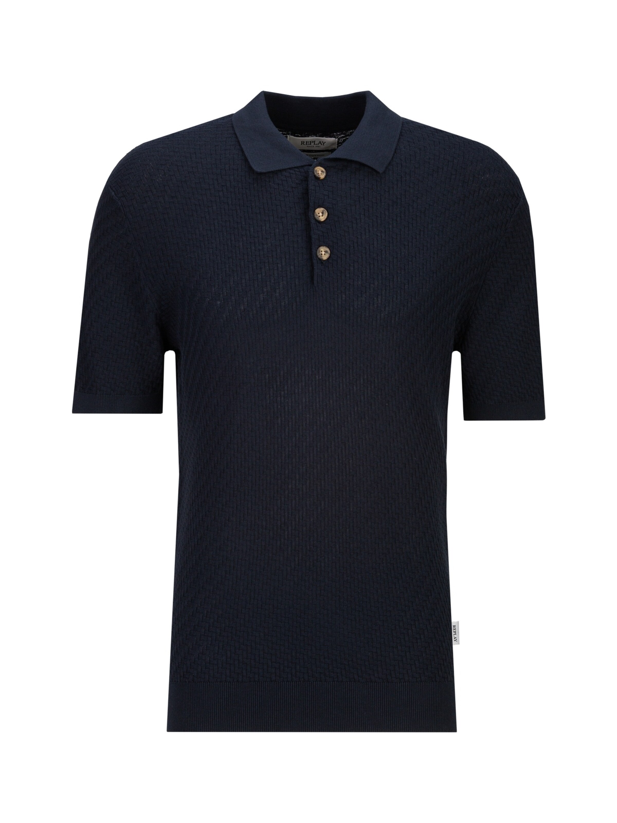 REPLAY Poloshirt in L in dunkelblau, Produktansicht