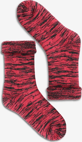 Polar Husky Socks in Red: front
