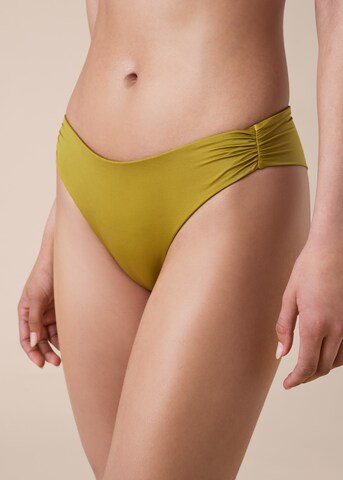 CALZEDONIA Bikini Bottoms 'Shiny Satin' in Green