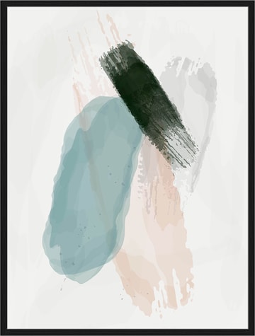 Liv Corday Image 'Watercolor Geometric Abstract' in Black: front