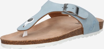 thies T-Bar Sandals in Blue: front