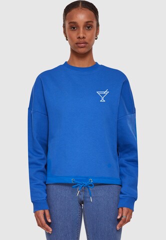 Sweat-shirt 'Summer - Cocktail' Merchcode en bleu : devant