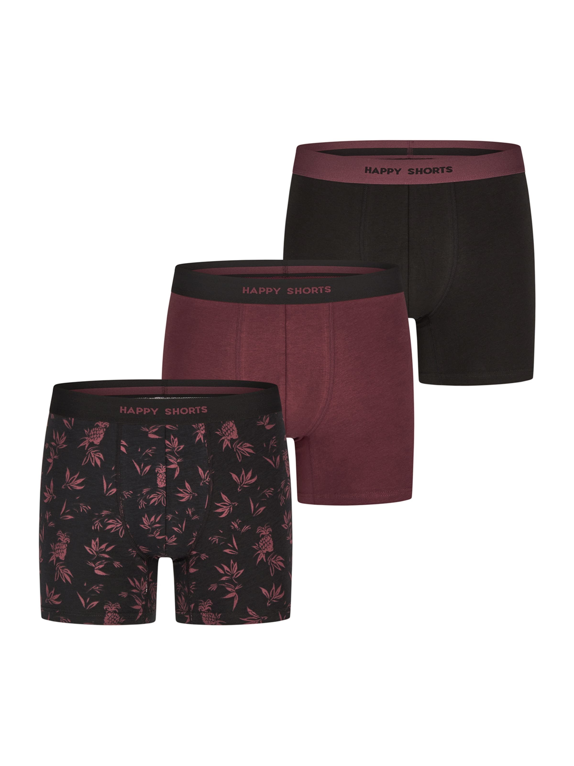 Happy Shorts Retro Boxer ' Jersey ' in Rot: Vorderseite