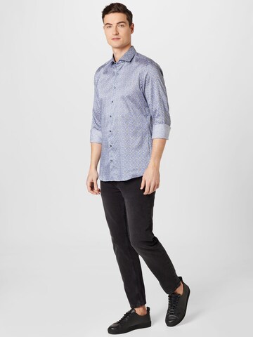 ETERNA Regular fit Button Up Shirt in Blue