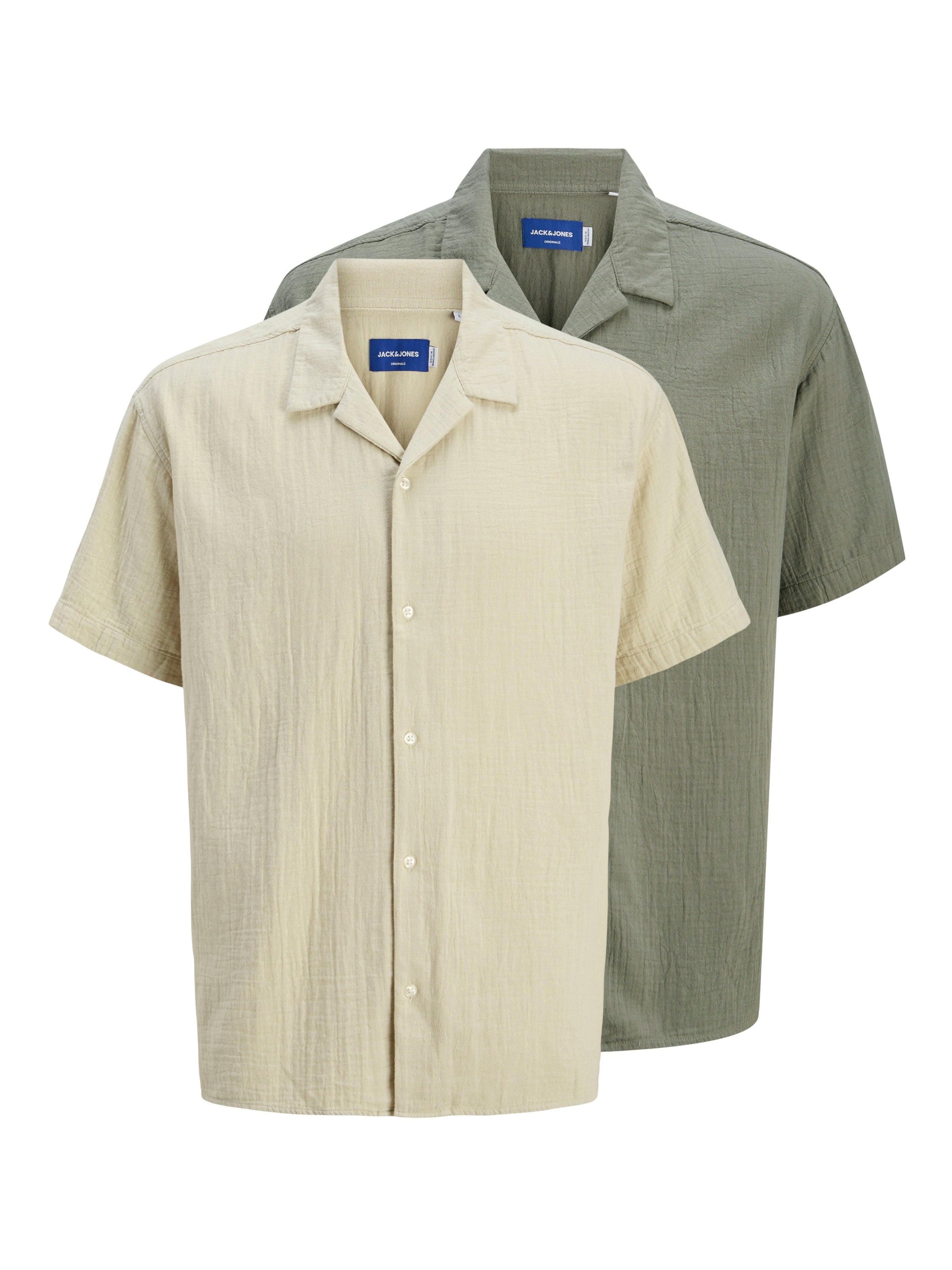 JACK & JONES Comfort fit Overhemd 'JOREaster Patras' in Grijs: voorkant