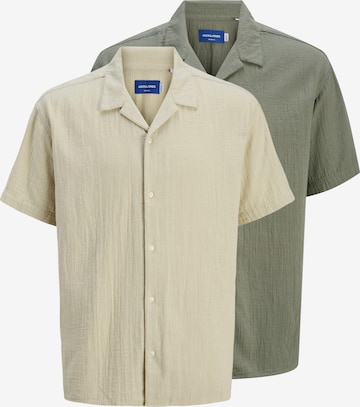 JACK & JONES Классический крой Рубашка 'JOREaster Patras' в Серый: спереди