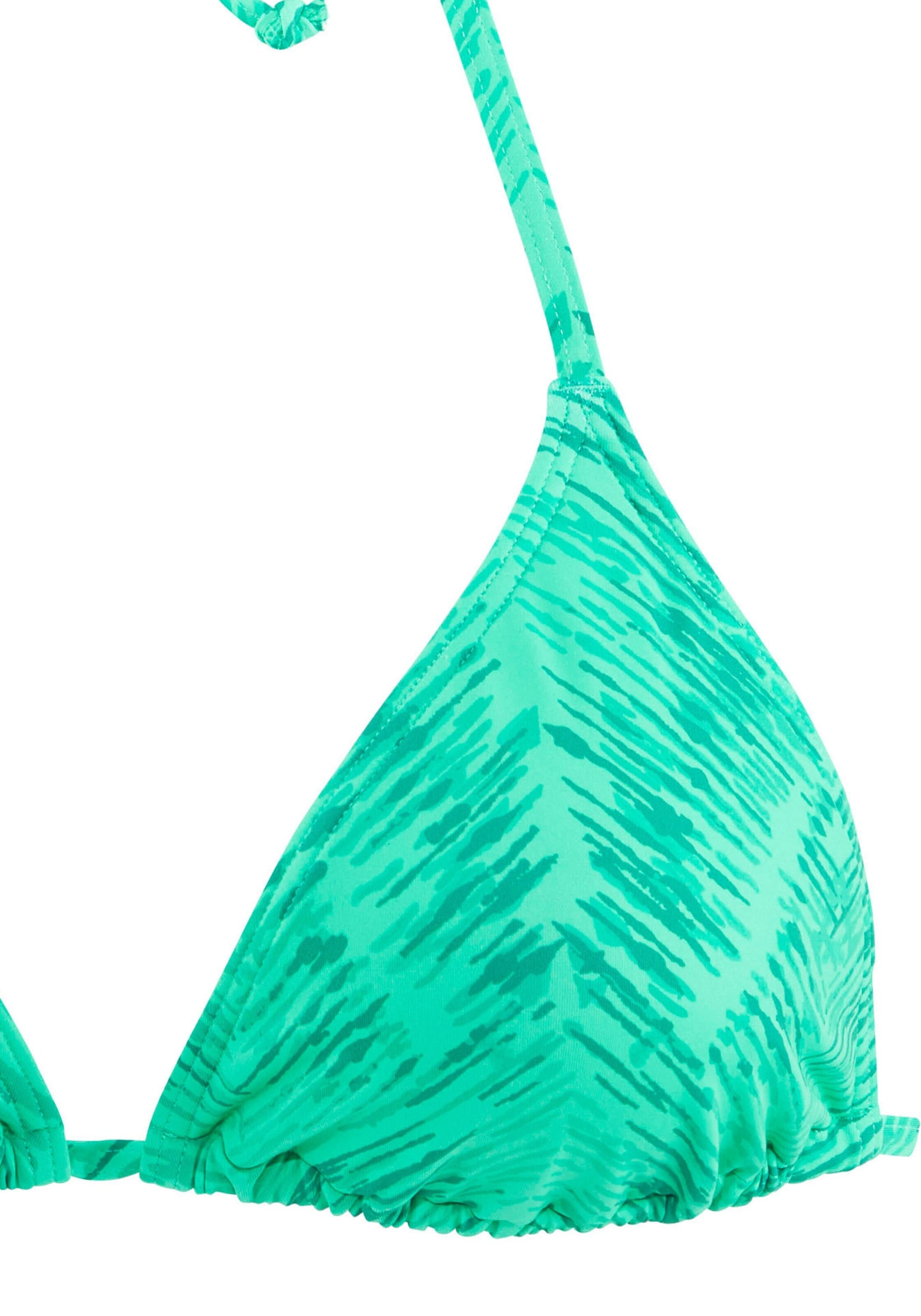 JETTE Triangle Bikini top in Green