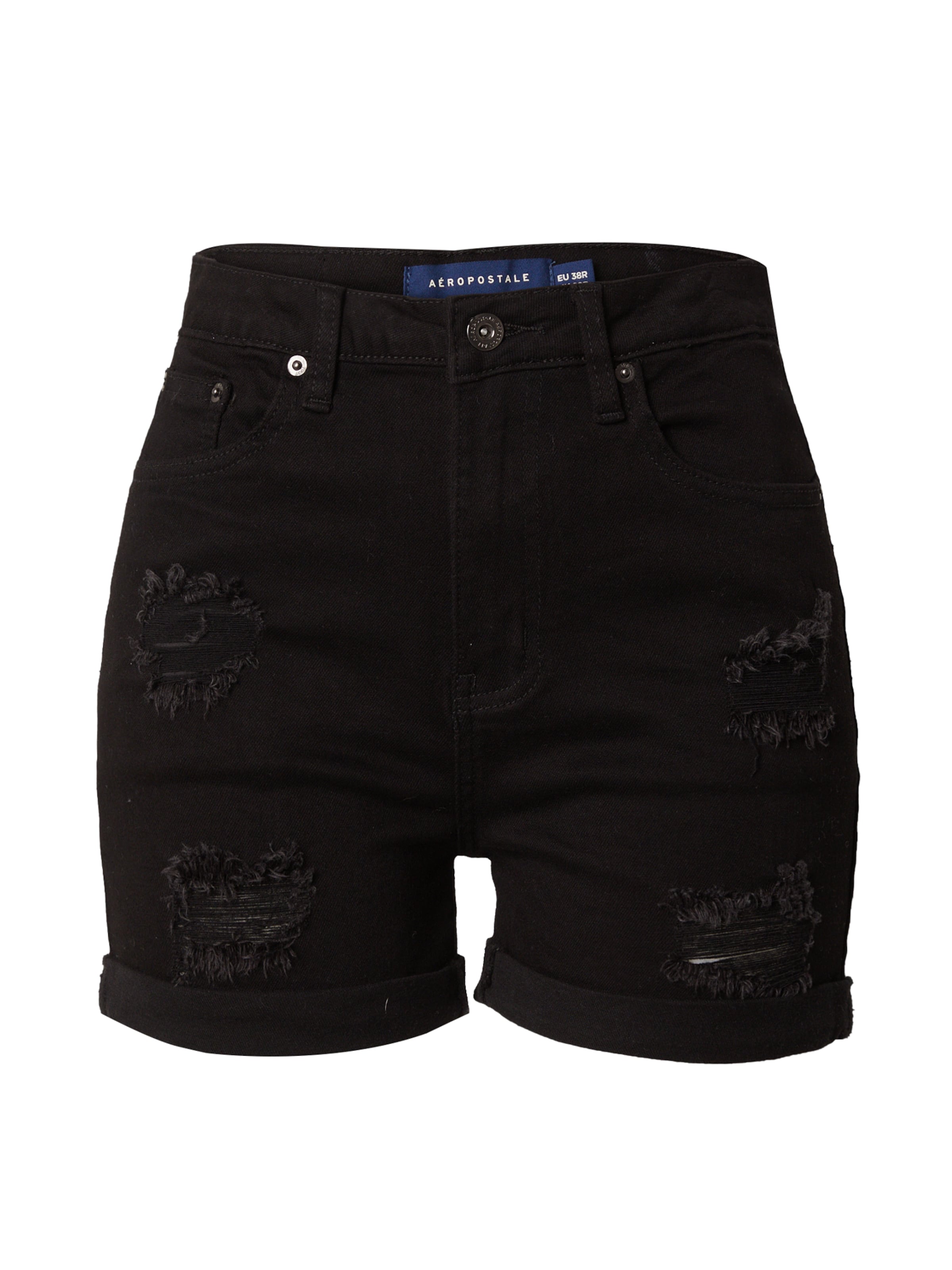 AÉROPOSTALE Regular Jeans in Black: front