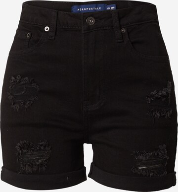 AÉROPOSTALE Regular Shorts in Schwarz: predná strana