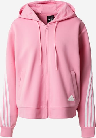 Giacca di felpa sportiva 'Future Icons 3-Stripes ' di ADIDAS SPORTSWEAR in rosa: frontale