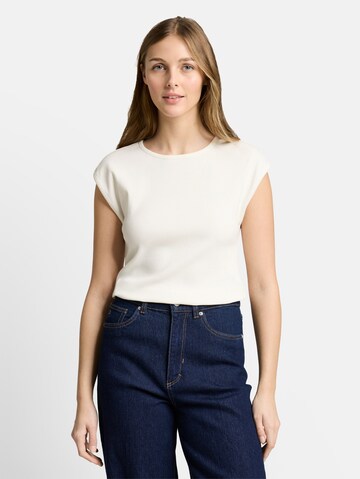 TOM TAILOR DENIM T-Shirt in Weiß: Vorderseite