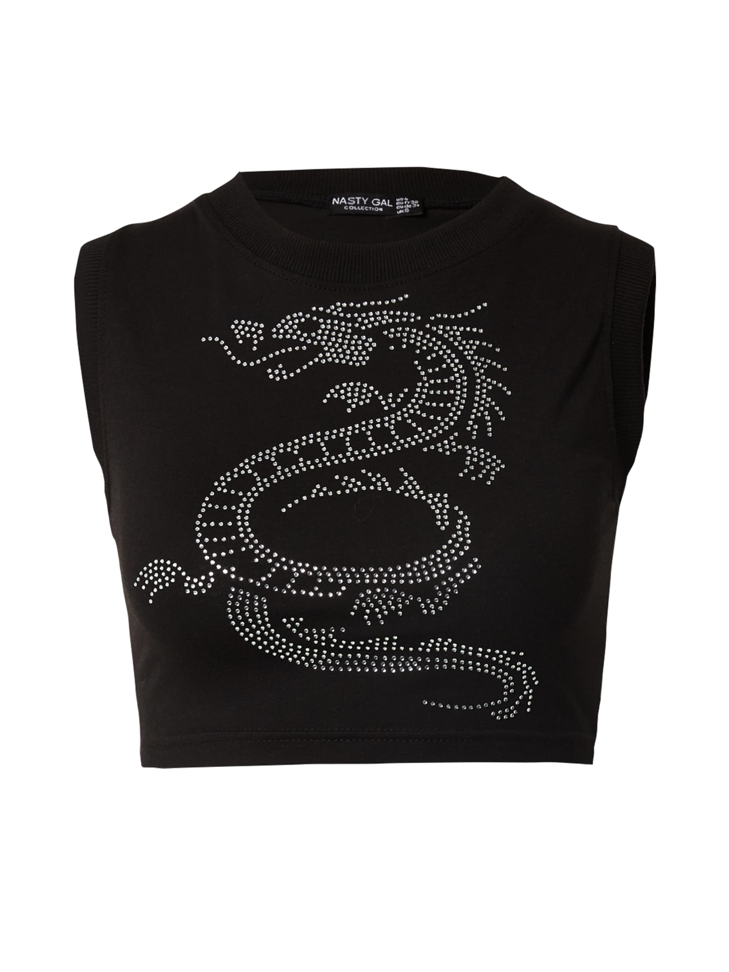 Nasty Gal Top in Schwarz: Vorderseite