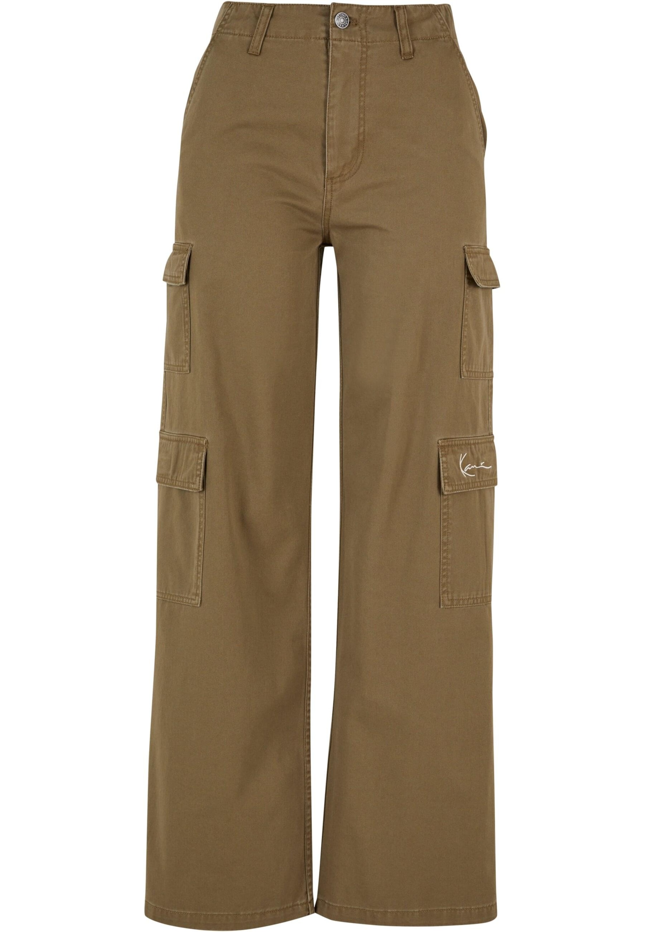 Wide Leg Pantalon cargo Karl Kani en vert : devant