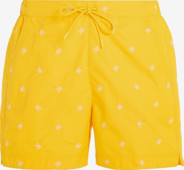 Shorts de bain Tommy Hilfiger Underwear en jaune : devant