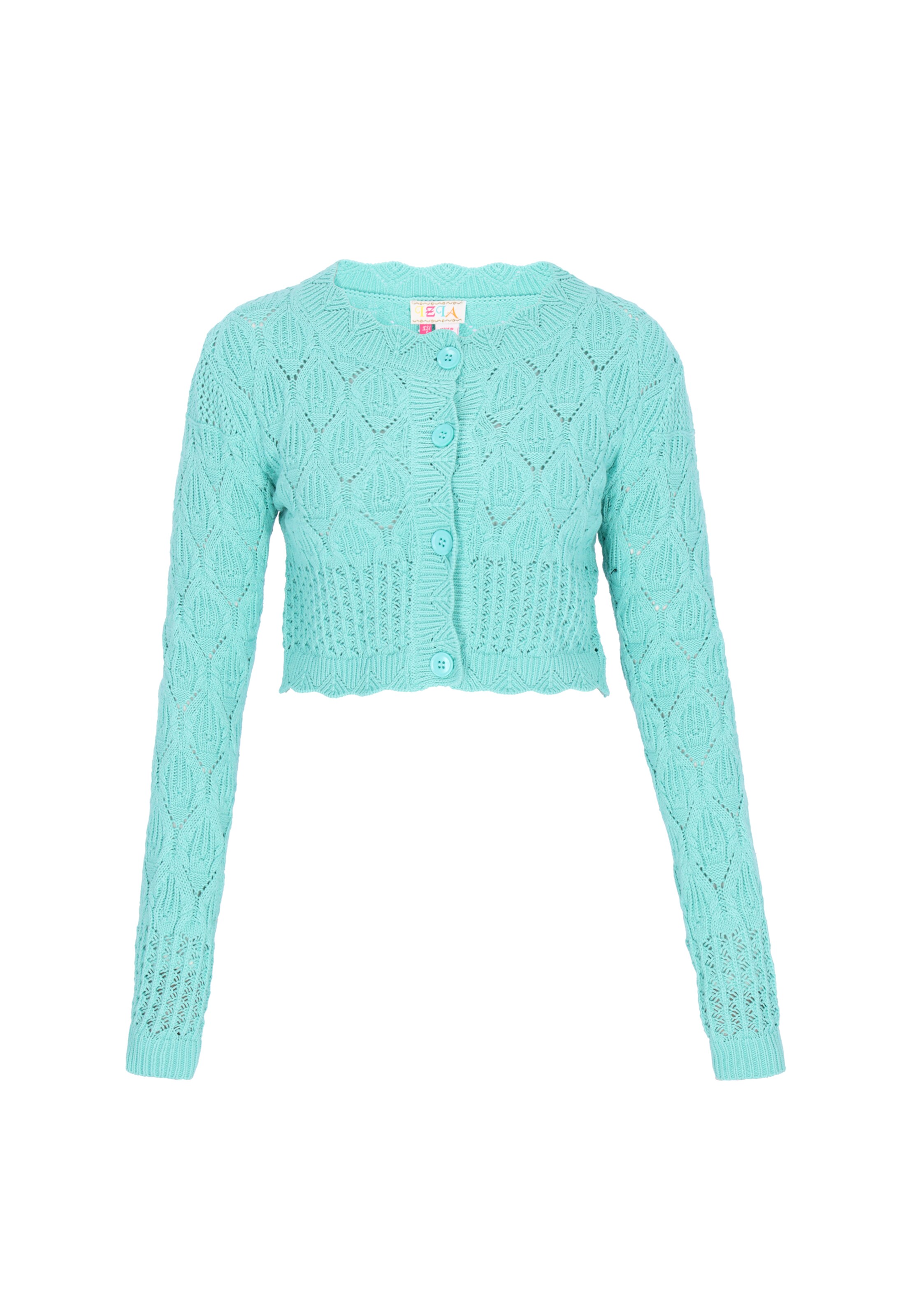 IZIA Gebreid vest 'Festival' in Blauw: voorkant