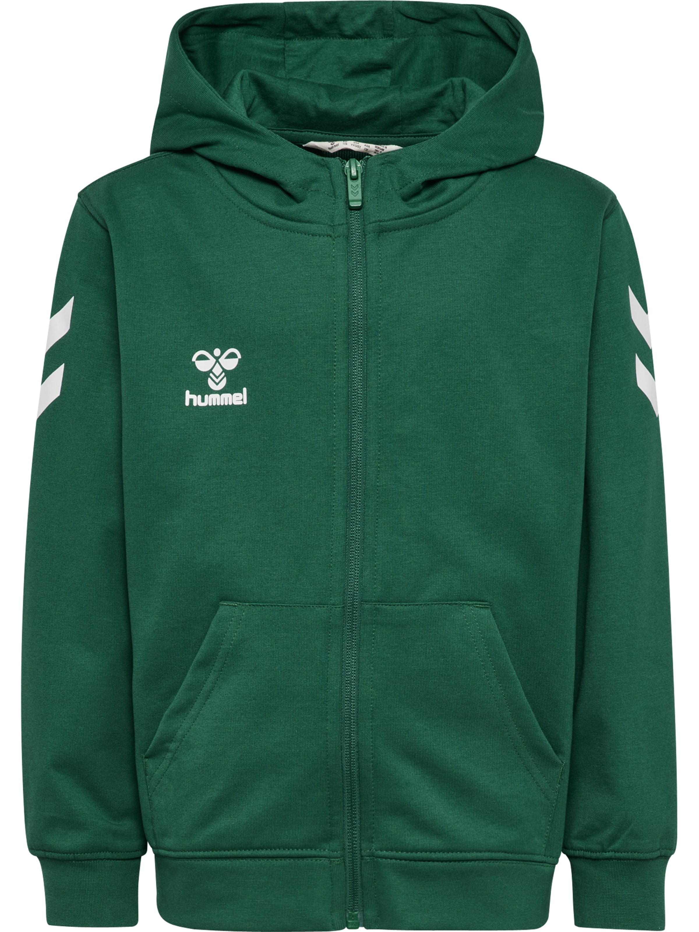 Hummel Sportief sweatvest in Groen: voorkant