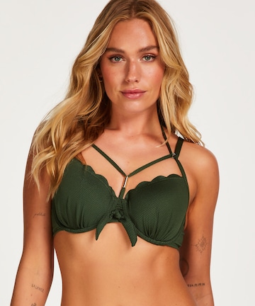 Hauts de bikini Hunkemöller en vert : devant