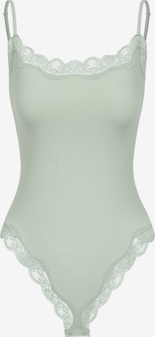 cfab (formerly creamy fabrics) Body 'Bodysuit String mit Lace' i grön: framsida