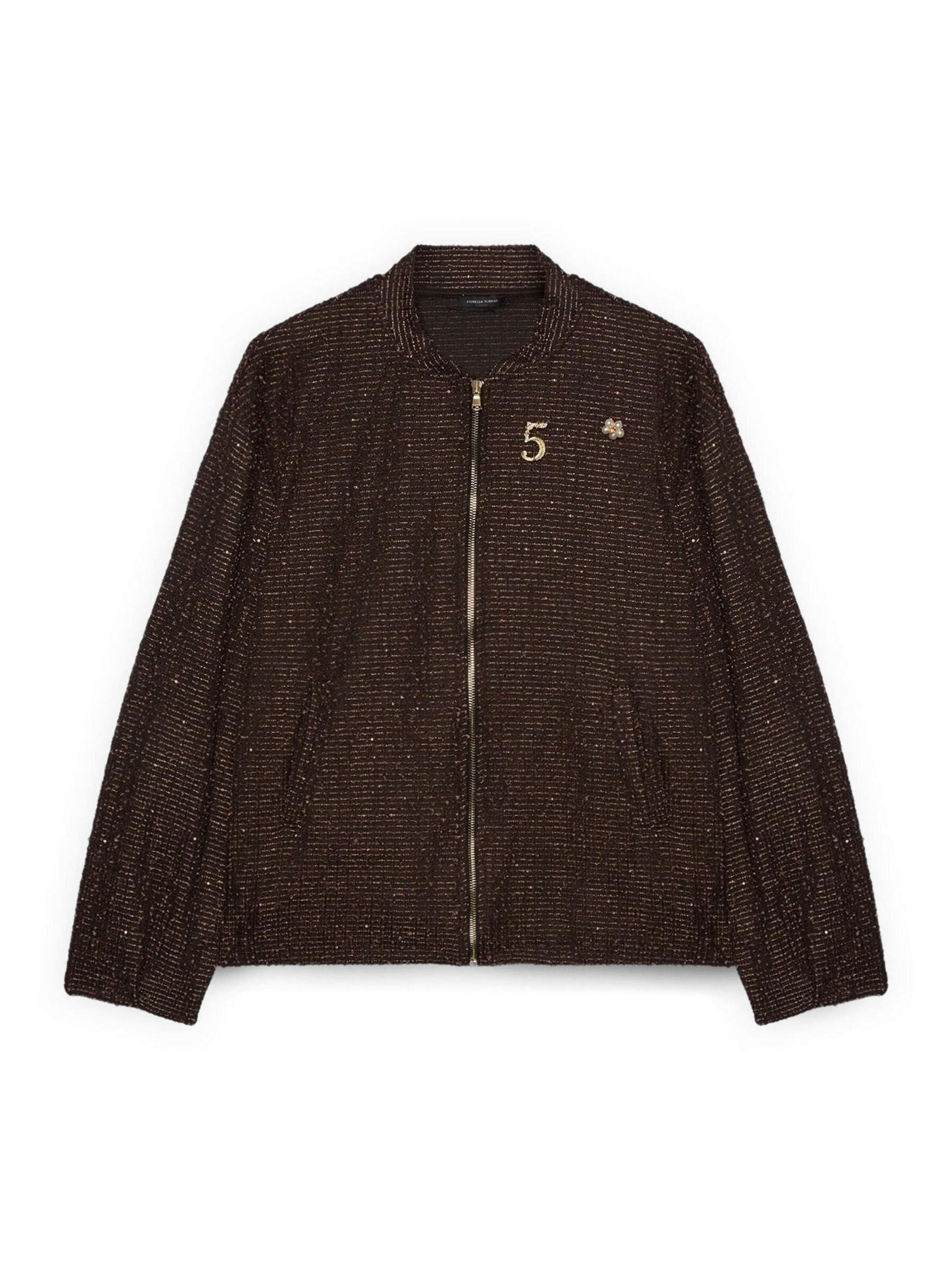 Fiorella Rubino Veste mi-saison en L-XL en marron, Vue avec produit
