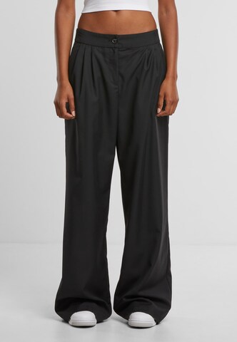 Urban Classics Wide leg Pants in Black: front