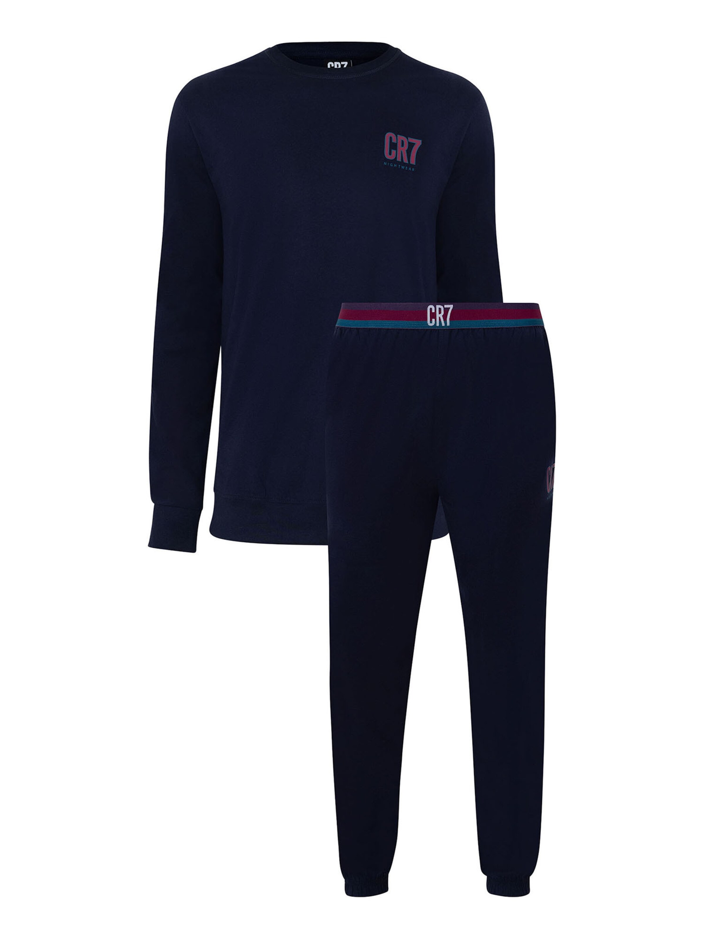 Pyjama long ' Nightwear ' CR7 - Cristiano Ronaldo en bleu : devant