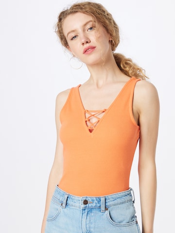 Tricou body de la River Island pe portocaliu: față