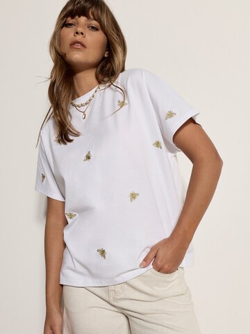 T-shirt ' ' Apricot en blanc : devant