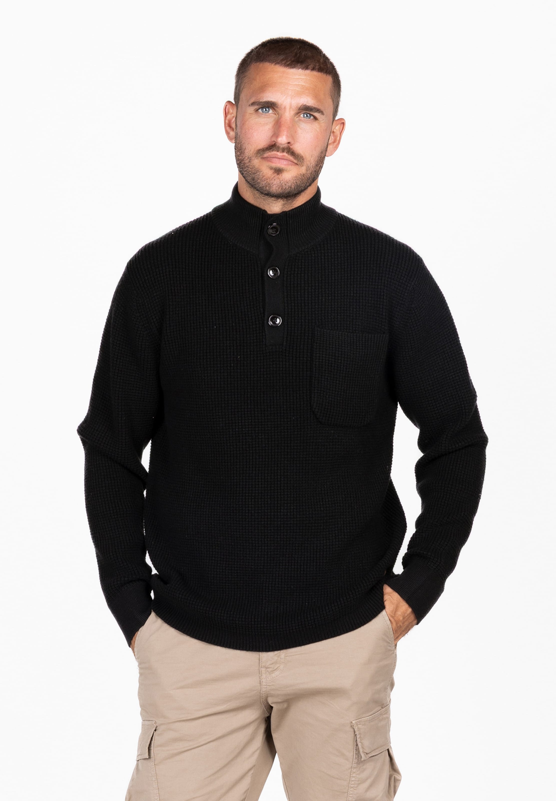 Key Largo Свитер 'KLFulham' в Черный: спереди