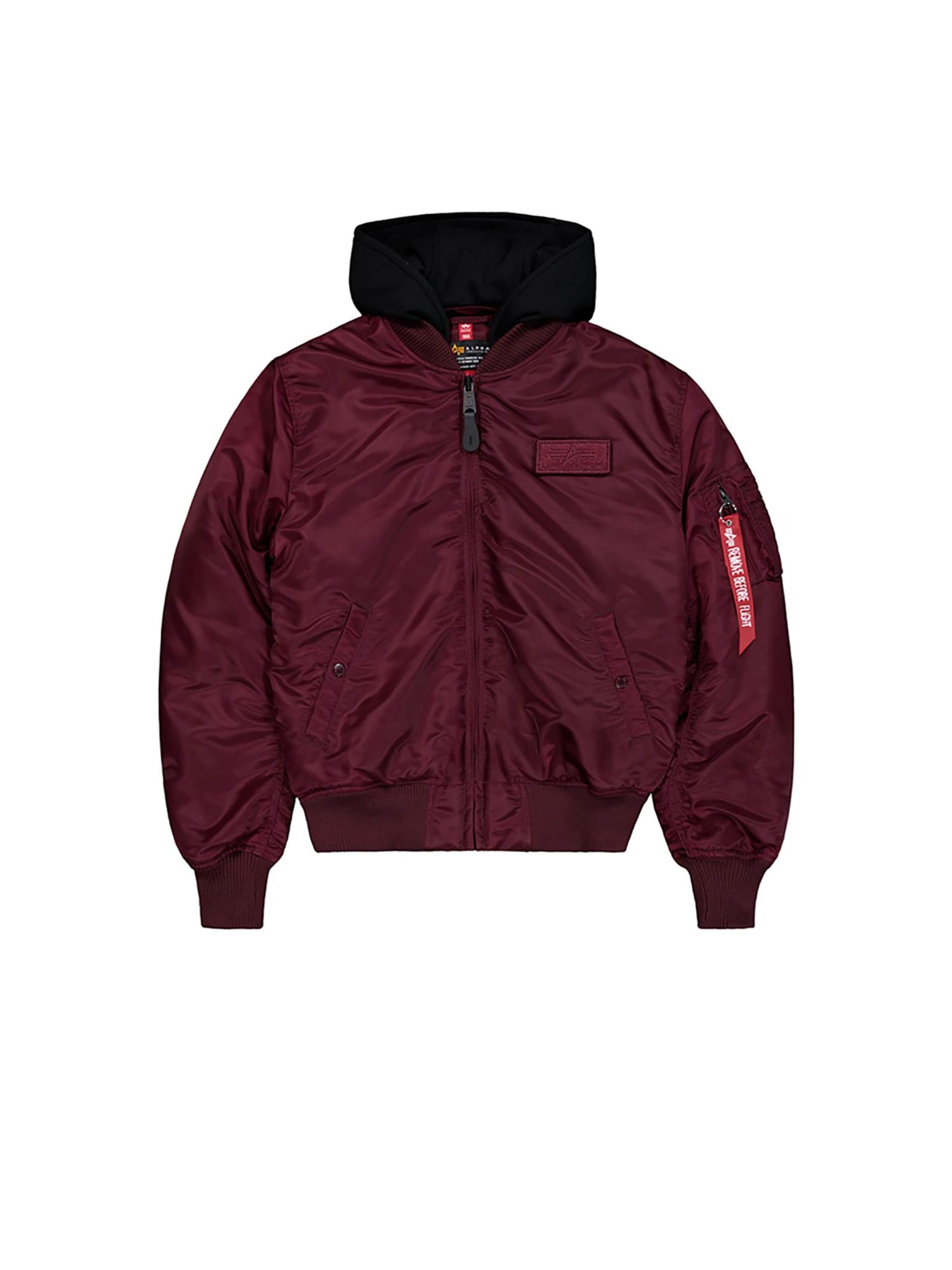 ALPHA INDUSTRIES Zimní bunda 'MA-1 ZH' – červená: přední strana