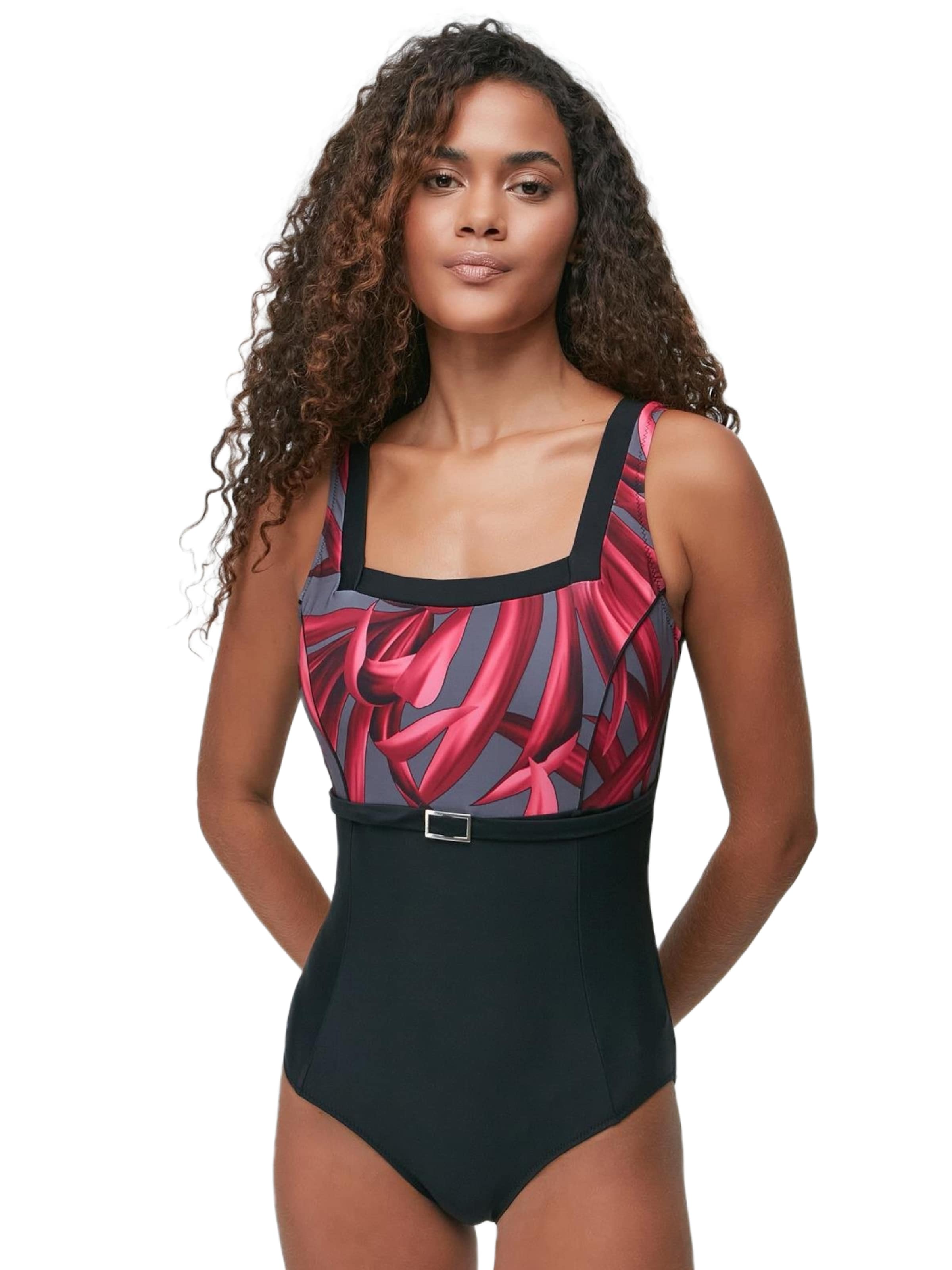 C&City Bustier Badeanzug in Schwarz: Vorderseite