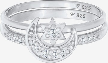 ELLI Ring 'Astro Halbmond Sterne' in Zilver