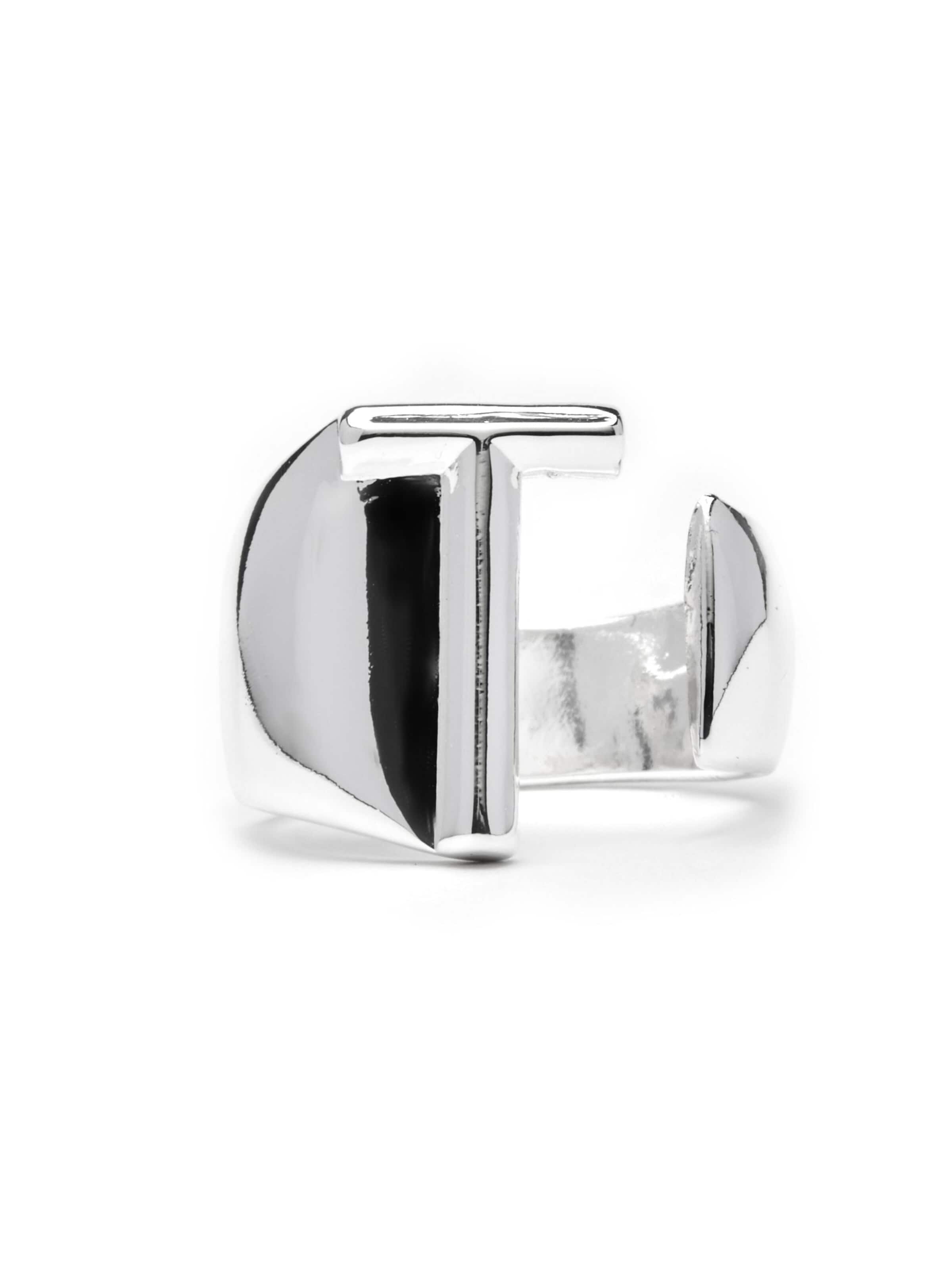 Anello 'Alphabet T' di Luxenter in argento: frontale