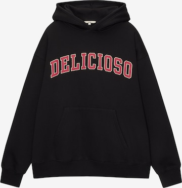 Pull&Bear Sweatshirt in Schwarz: predná strana