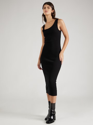 melns Versace Jeans Couture Kleita: no priekšpuses