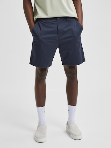 SELECTED HOMME Normální Chino kalhoty – modrá: přední strana