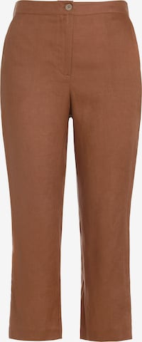 Ulla Popken Regular Pants '805945' in Brown: front