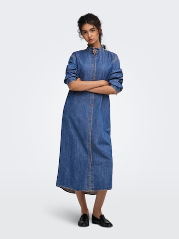 ONLY - Vestido camisero en azul