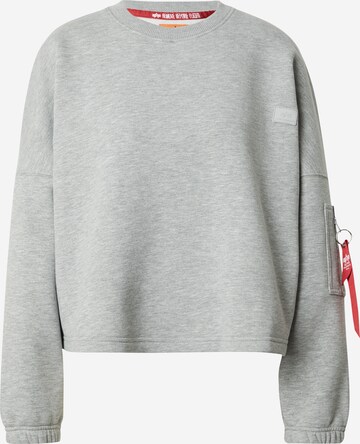 ALPHA INDUSTRIES Sweatshirt in Grey: front