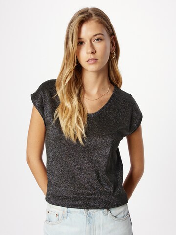 ONLY - Camiseta 'Silvery' en negro: frente