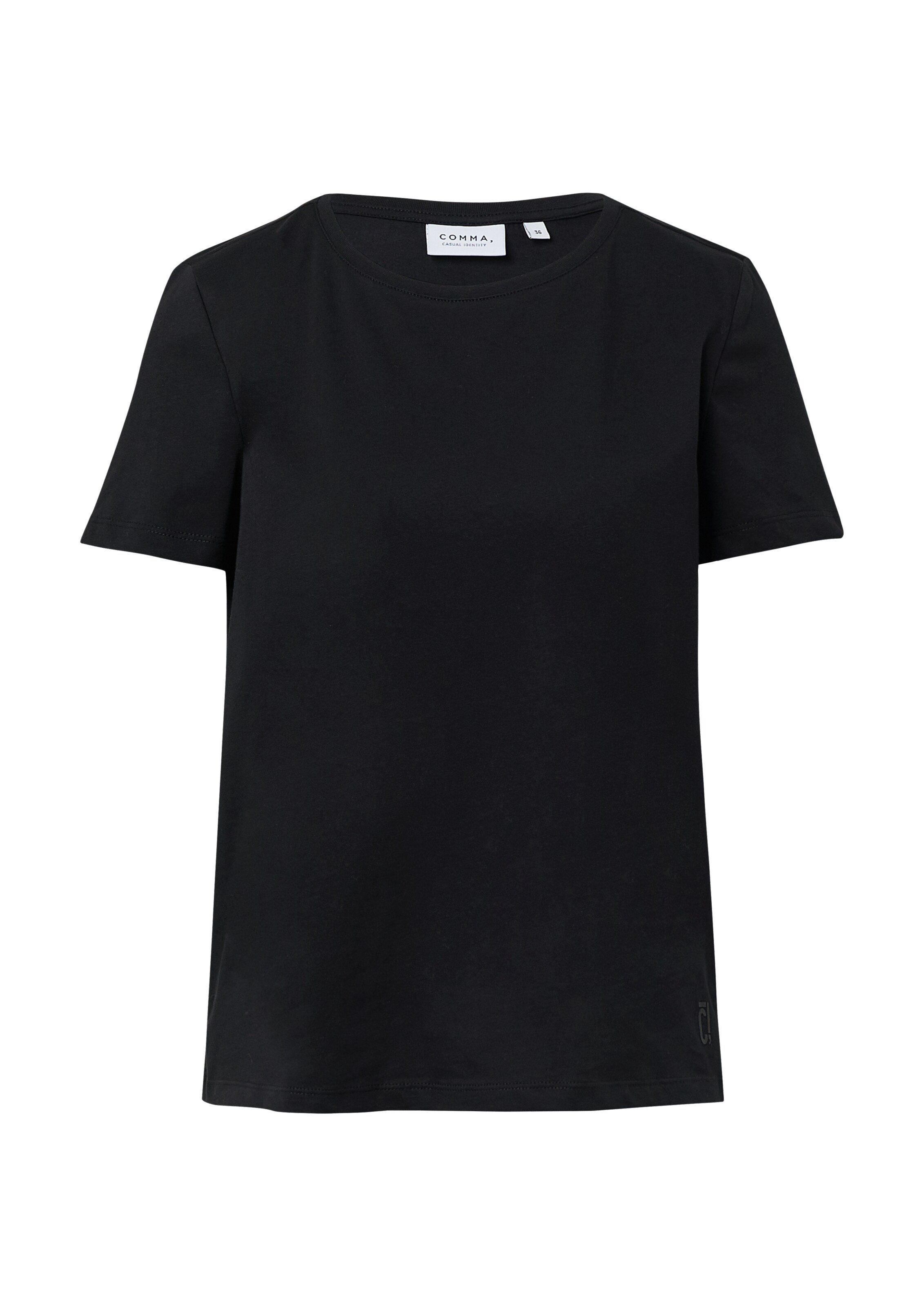 comma casual identity Shirt in Zwart: voorkant