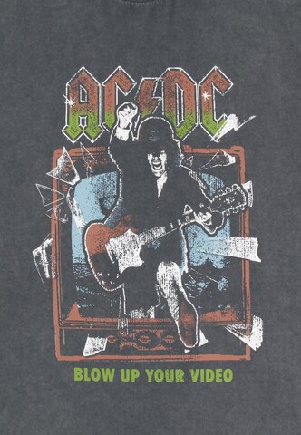 Recovered Shirt 'ACDC Blow Up Your Video' in Grey