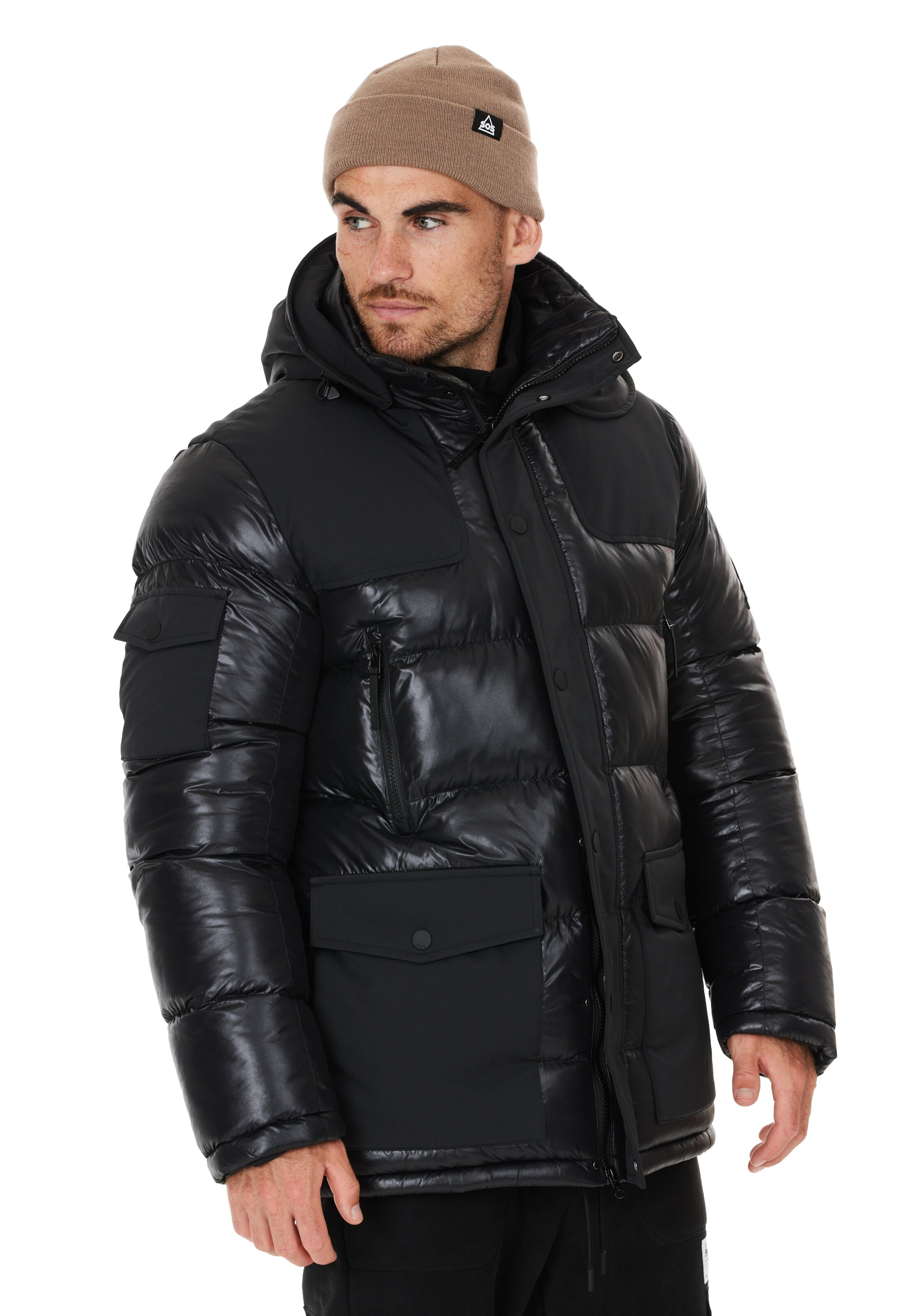 SOS Winter Jacket in Black: front