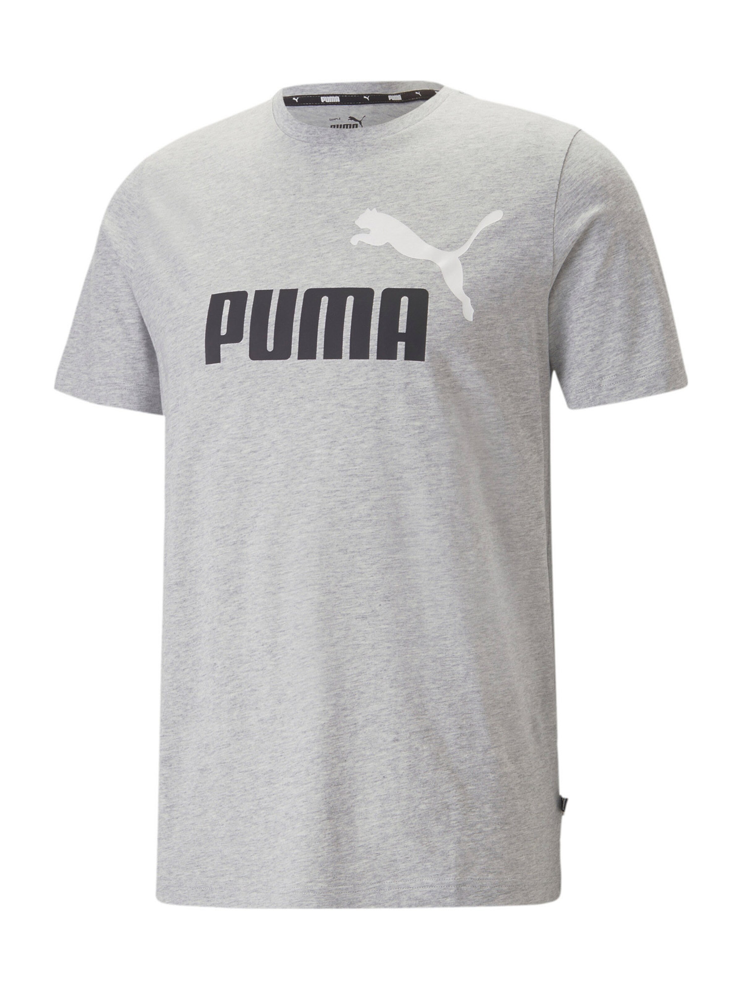 pilka PUMA Sportiniai marškinėliai 'Essentials': priekis