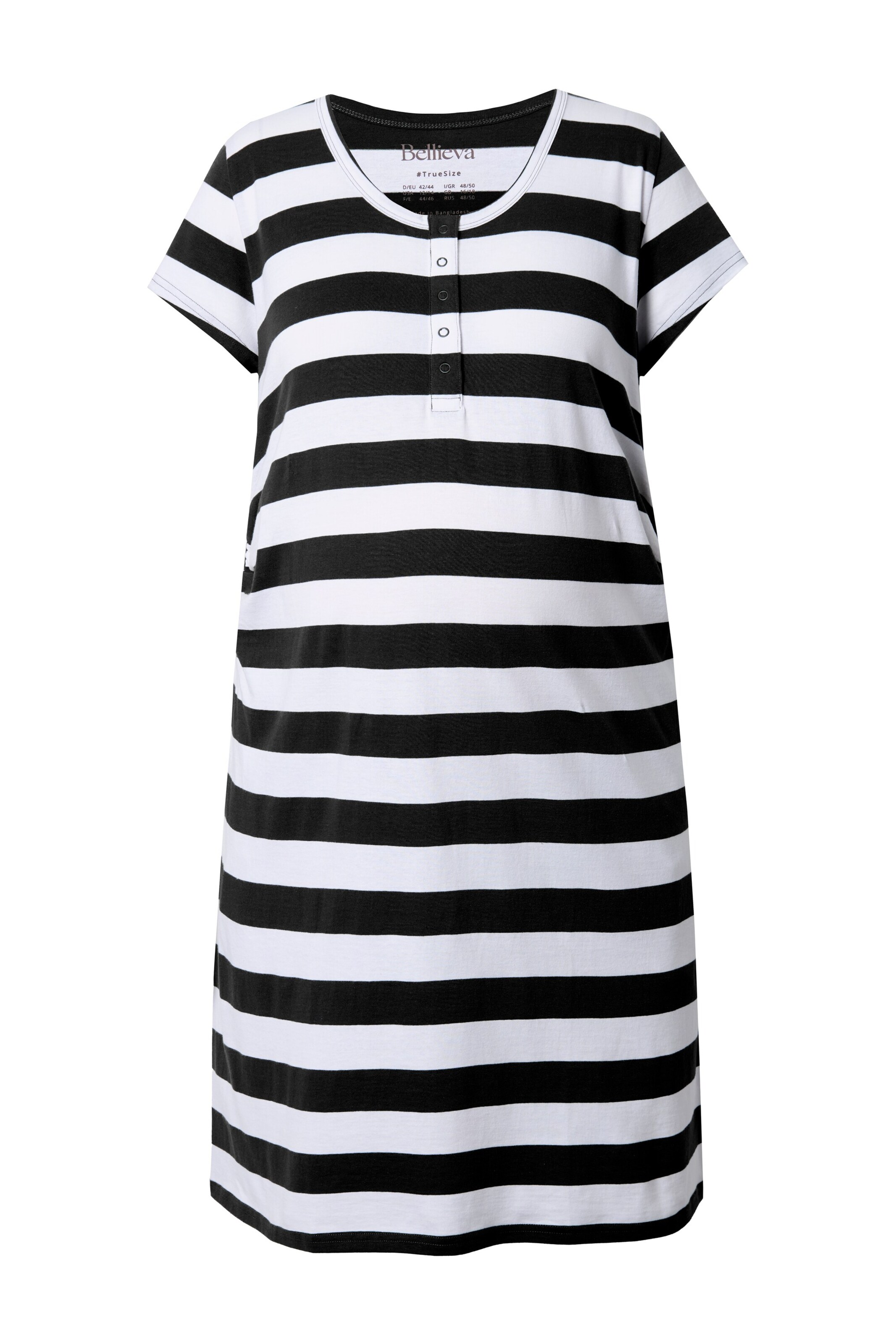 Ulla Popken Nachthemd in Zwart: voorkant