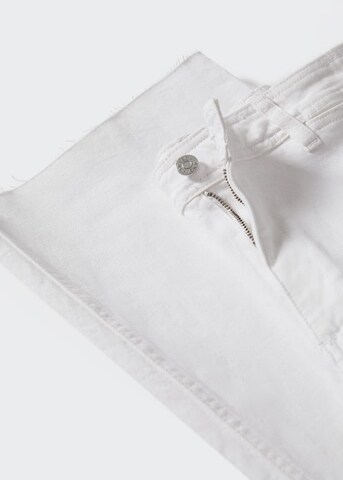 MANGO Široke hlačnice Kavbojke 'Catherin' | bela barva