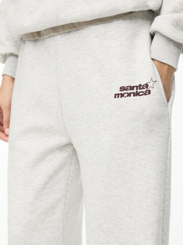 Wide Leg Pantalon Pull&Bear en gris