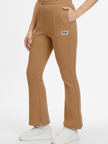 FILA Flared Trousers 'TOYONAKA' in Brown: front