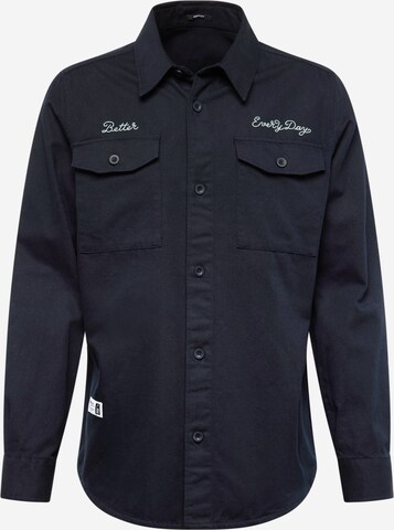 DENHAM - Ajuste regular Camisa en azul: frente