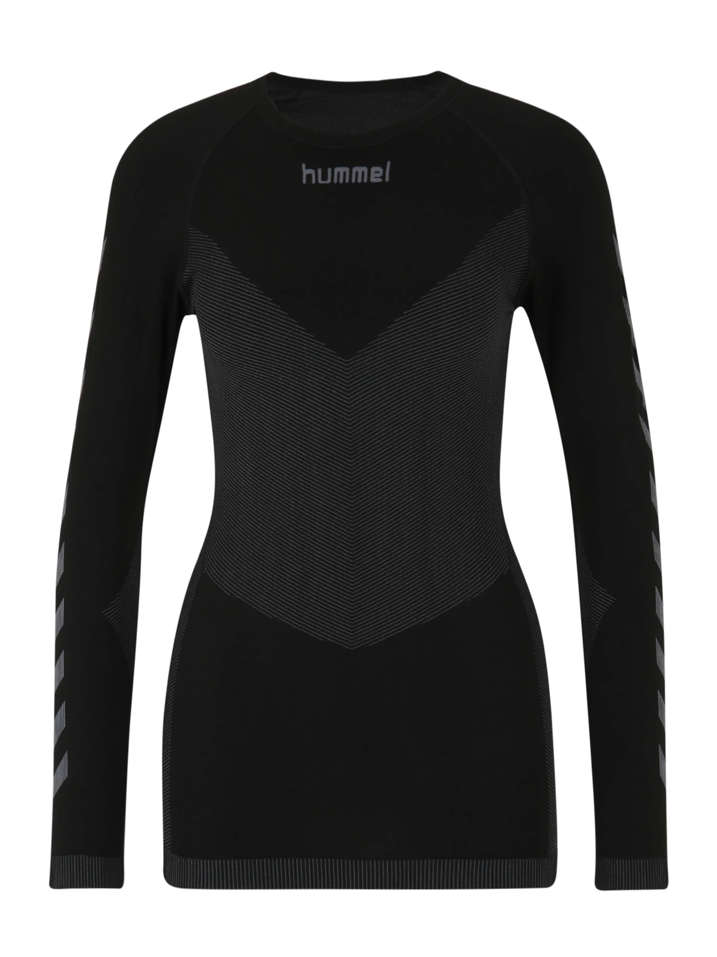 Hummel - Ajuste regular Camiseta térmica 'First' en negro: frente