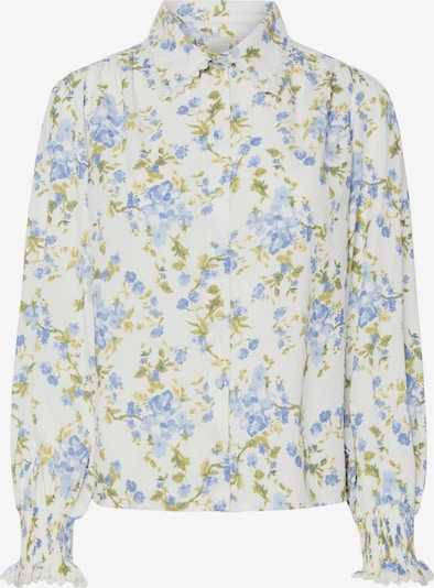 YAS Bluse 'YASTilera' in beige / royalblau / oliv / weiß, Produktansicht